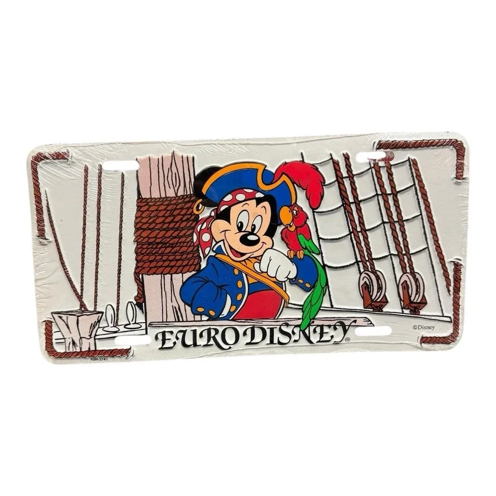 Mickey Mouse Euro Disney Pirate Mickey Car Vanity License Plate